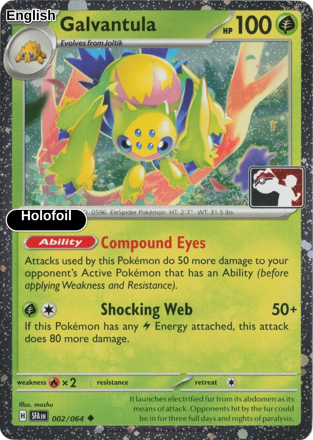 Galvantula - 002/064 (Cosmos Holo)