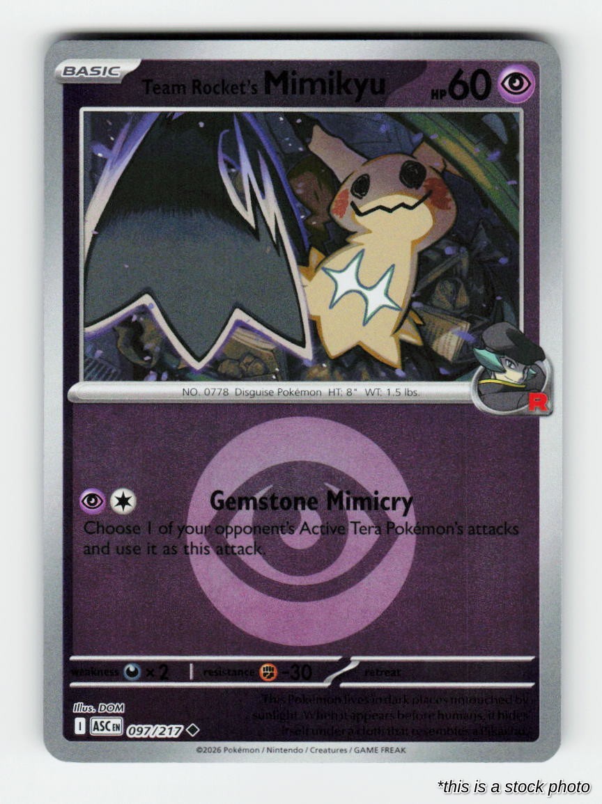 Team Rocket's Mimikyu - 097/217 (Energy Symbol Pattern)